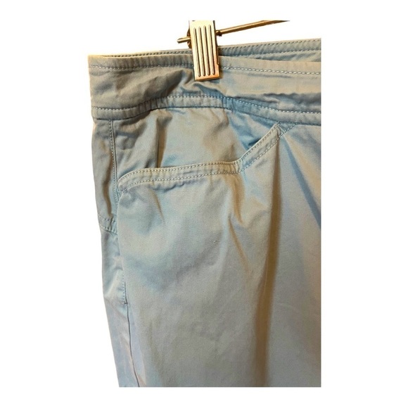 EILEEN Fisher Woman Dusty Blue Cotton Split Ankle Pants Wide Leg High Rise Sz 1X - Picture 5 of 8